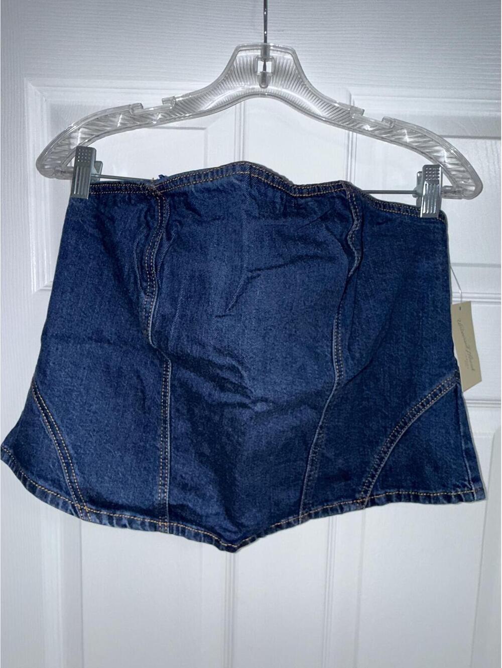 Universal Thread Dark Wash Denim Corset Top – Size 10, NWT
